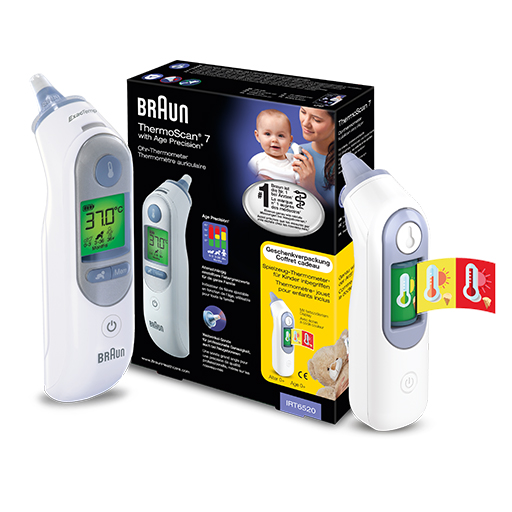 BRAUN THERMOSCAN 7 Ohrthermometer Geschenkset