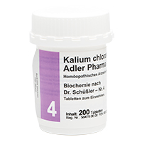 BIOCHEMIE Adler 4 Kalium chloratum D 6 Tabletten