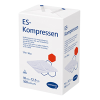 ES-KOMPRESSEN unsteril 10x12,5 cm 16fach