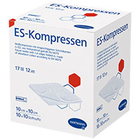 ES-KOMPRESSEN steril 10x10 cm 12fach Großpackung