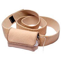 INSULINPUMPE Bauchgurt mit Tasche beige 554/754