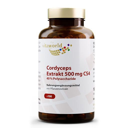 CORDYCEPS EXTRAKT 500 mg CS4 40% Polysacchar.Kaps.