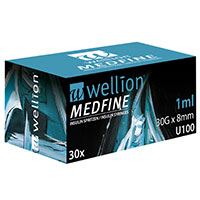 WELLION MEDFINE Insulinspr.1 ml U100 30 Gx8 mm