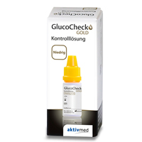 GLUCOCHECK GOLD Kontrolllösung niedrig