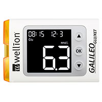 WELLION GALILEO GLU/KET Set mmol/l weiß