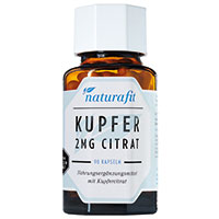 NATURAFIT Kupfer 2 mg Citrat Kapseln