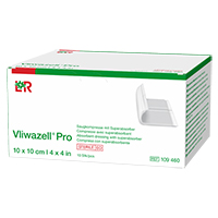 VLIWAZELL Pro superabsorb.Kompr.steril 10x10 cm