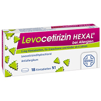 LEVOCETIRIZIN HEXAL bei Allergien 5 mg Filmtabl.