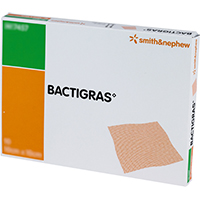 BACTIGRAS antiseptische Paraffingaze 10x10 cm