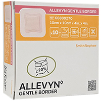 ALLEVYN Gentle Border 10x10 cm Schaumverb.