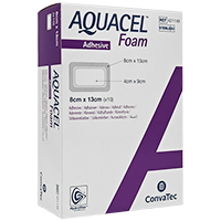 AQUACEL Foam adhäsiv 8x13 cm Verband