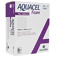 AQUACEL Foam nicht adhäsiv 10x10 cm Verband