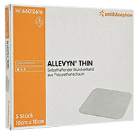 ALLEVYN Thin 10x10 cm dünne Wundauflage