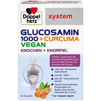 DOPPELHERZ Glucosamin 1000+Curcuma vegan syst.Kps.