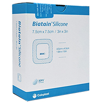 BIATAIN Silicone Schaumverband 7,5x7,5 cm