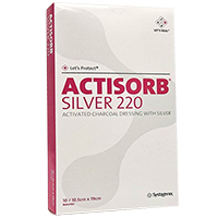 ACTISORB 220 Silver 10,5x19 cm steril Kompressen