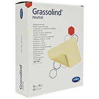 GRASSOLIND Salbenkompressen 10x10 cm steril