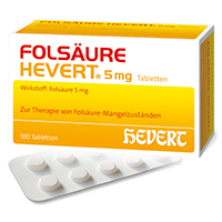 FOLSÄURE HEVERT 5 mg Tabletten