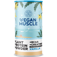 VEGAN MUSCLE Protein+BCAA+Kreatin Vanille Pulver