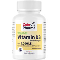 VEGANE Vitamin D3 7000 I.E. Wochendepot Kapseln