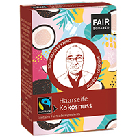 FAIR SQUARED Fairtrade Jubiläum Haarsei.Kokosnuss