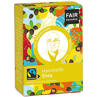 FAIR SQUARED Fairtrade Jubiläum Handseife Shea