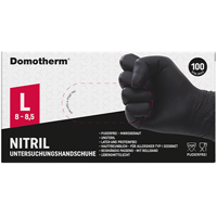 DOMOTHERM Unt.Handschuhe Nitril unste.pf L schwarz