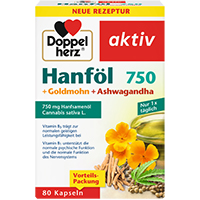 DOPPELHERZ Hanföl+Goldmohn+Ashwagandha Kapseln